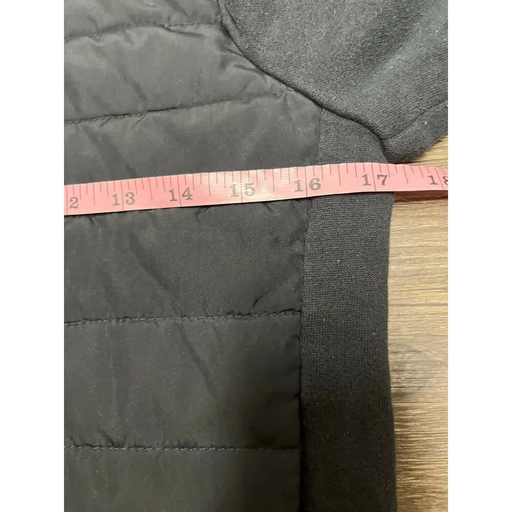 Abercrombie & Fitch Women’s XS Black Quilted Hybrid Hooded Zip Jacket Y2K Puffer